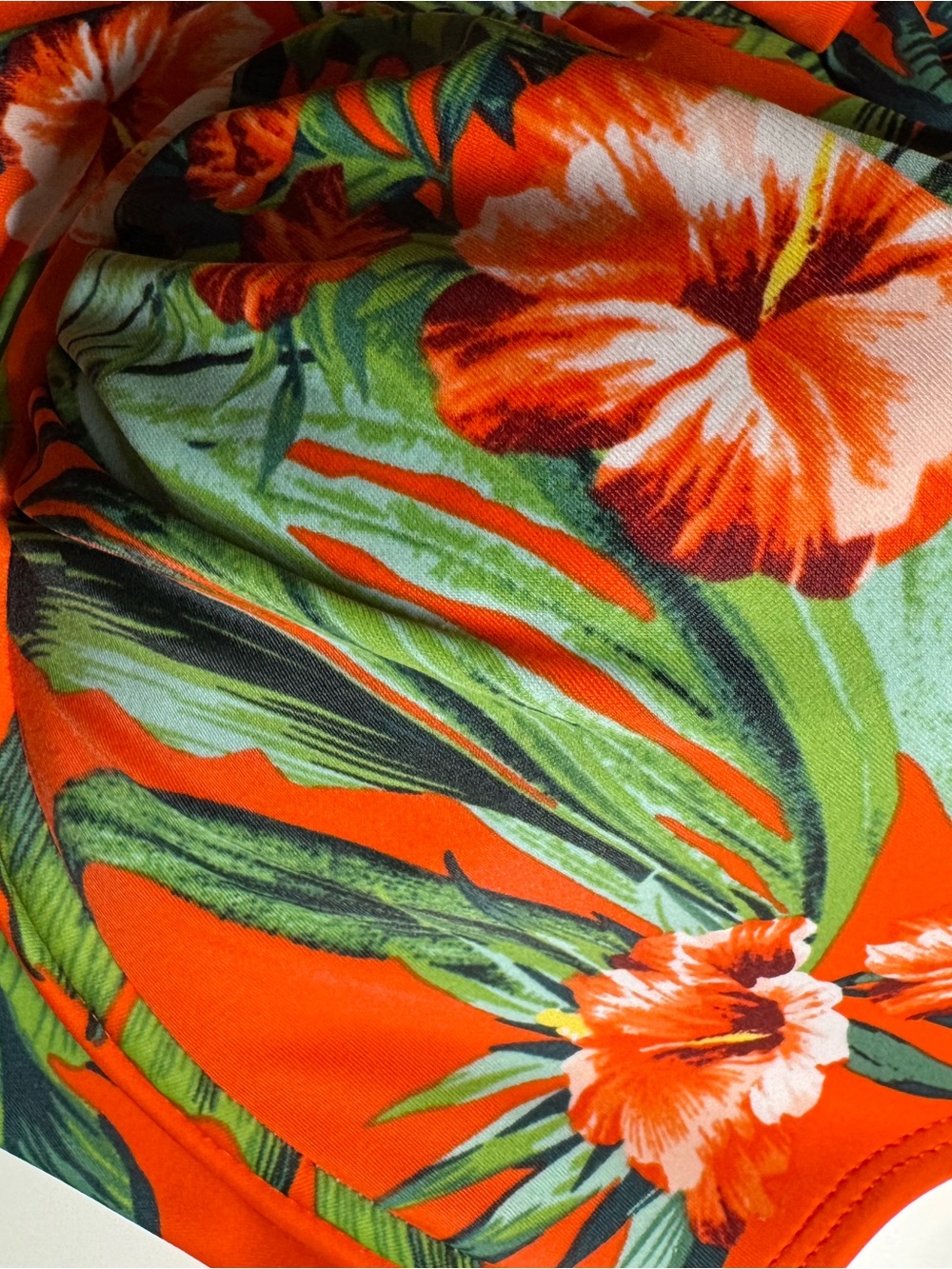 Torrid Orange Tropical Floral Bikini Skirt Set - Picture 6 of 15